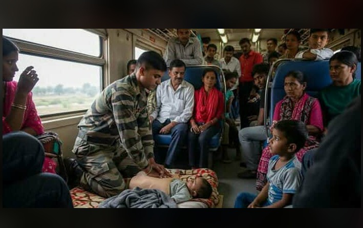 বেস্ট কলকাতা নিউজ : সেনা জওয়ান এক ৮ মাসের শিশুর জীবন বাঁচালেন নিউ দিল্লি থেকে ডিব্রুগড় গামী রাজধানী এক্সপ্রেসে